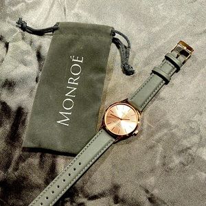 NWT Monroe’ Rose gold and charcoal leather